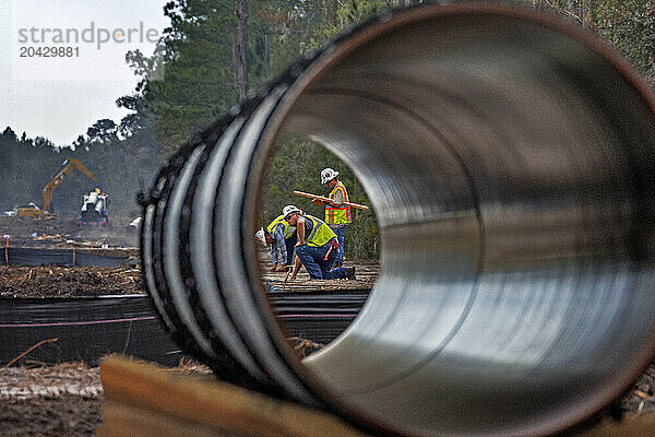 SabalÂ Trail Pipeline construction  Bronson  Florida  USA