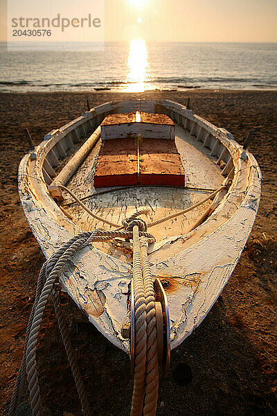 Fishermen boats in Almadraba of Monteleva