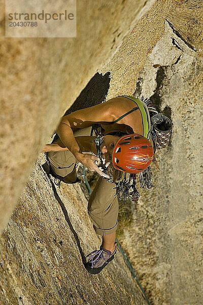 Alpine climbers on granite mountains in Washington State