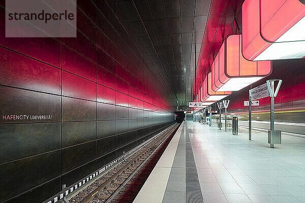 U-bahn station hafencity Universitat on the U4 line  hafencity  Hamburg  Germany