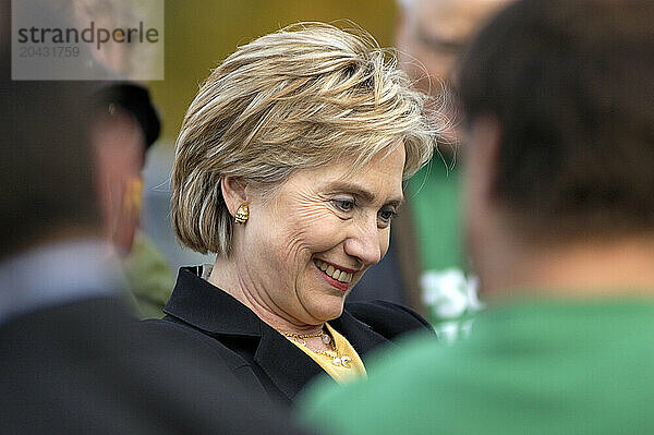 Hillary Clinton Campaigns In Iowa