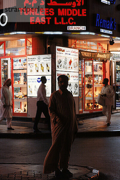 Dubai Gold Souk  Dubai  Portrait of a man in Dubai  United Arab Emirates.