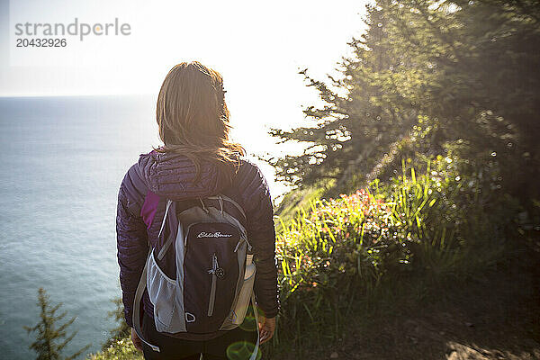 Hiking the Oregon coast.