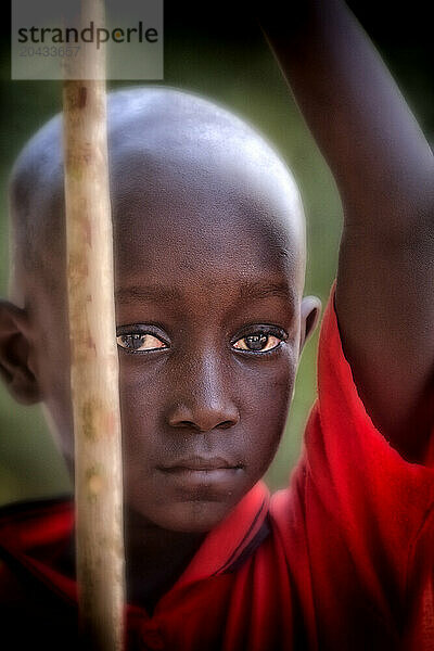 Senegalese Boy in St Louis in Senegal West Africa