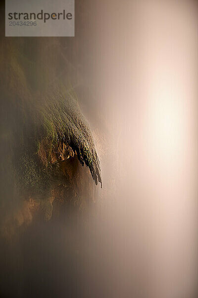 Long exposure shot of waterfall at Monastery of Piedra  Zaragoza  Spain