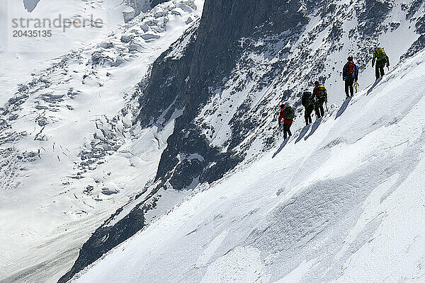 Mont Blanc Gebiet oberhalb der Auigulle du Midi