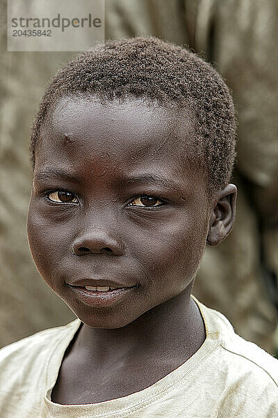 Congolese villagers living in Nagero along Garamba National Park in the Democratic Republic of Congo