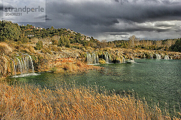 Ruta de don Quijote. Lagunas de Ruidera Natural Park  Castilla-La Mancha  Albacete  Spain  Europe