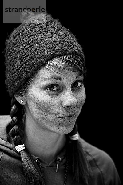 Professional climber Elizabeth 'Libby' Sauter poses for a portrait in Camp 4  Yosemite Valley  California.