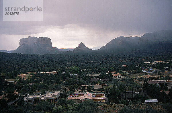 storm  desert  mesas  Arizona  southwest  USA