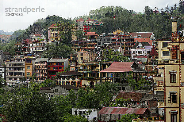 Sapa  hill side village in Vietnam