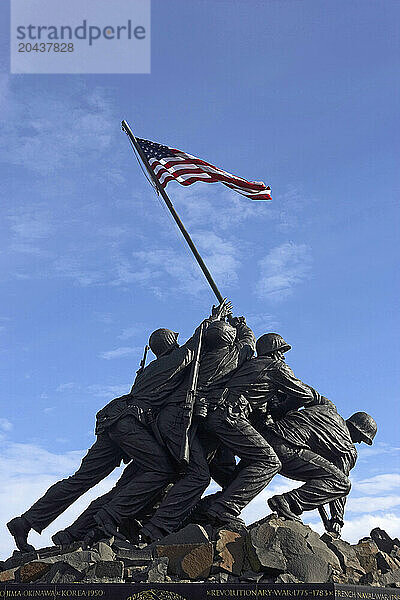 The Marine Corps War Memorial  Iwo Jima flag raising  Washington DC.  USA