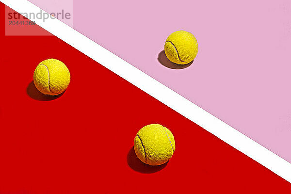 Yellow balls on two toned background