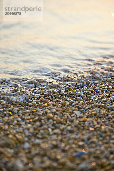 Pebbles and sea water