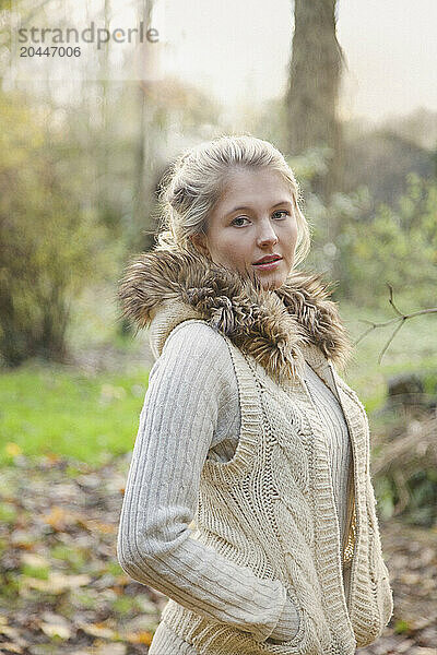 Portrait of Young Woman Outdoors