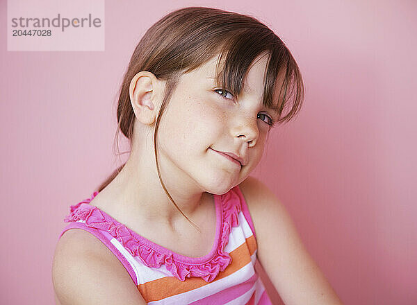 Portrait of Cute Young Girl