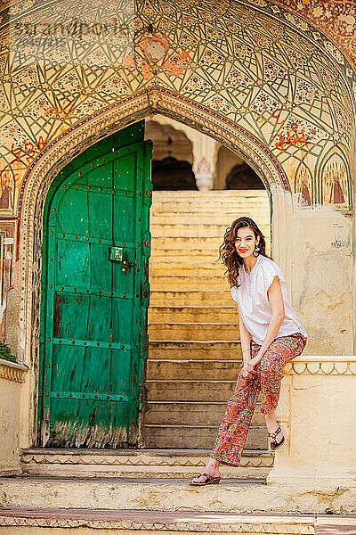 Woman in Jaipur  Rajasthan  India  Asia