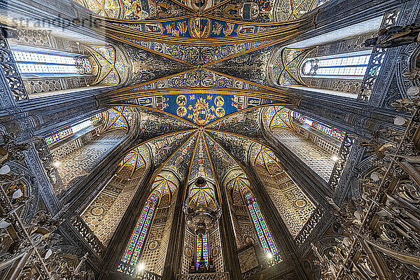 Interior of the Cathedral Sainte-Cecile  UNESCO World Heritage Site  Albi  Midi-Pyrenees  France  Europe