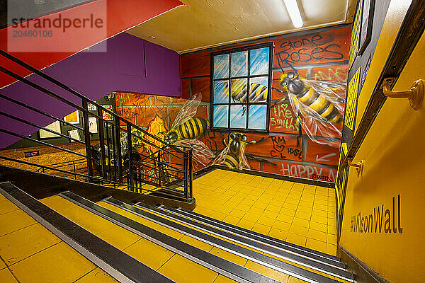 Afflecks  Shopping Emporium  interior view of stairs  Northern Quarter  Manchester  England  United Kingdom  Europe