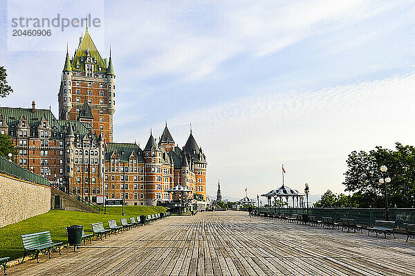 Fairmont Le hateau Frontenac  Old Quebec  UNESCO World Heritage Site  Quebec  Canada  North America