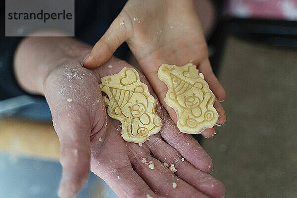 Senior woman's hands with cookies