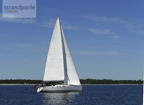 Sailing yacht on the Baltic Sea