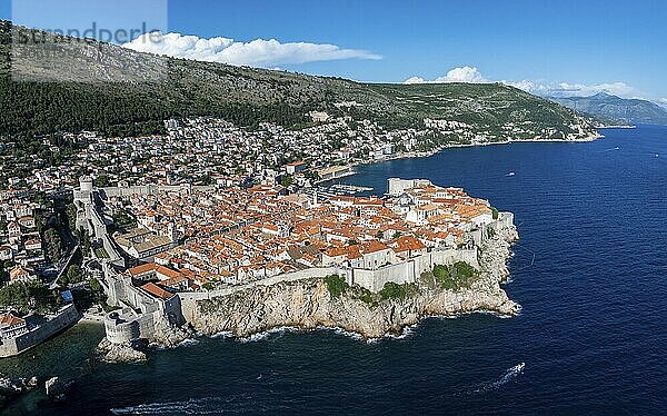 View of the old town centre of Dubrovnik  Croatia  Europe