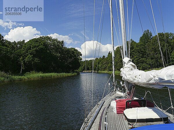 Sailing boat in the Väddö Canal