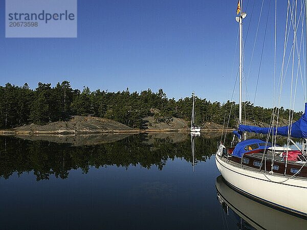 Sailing boat in the Stockholm archipelago