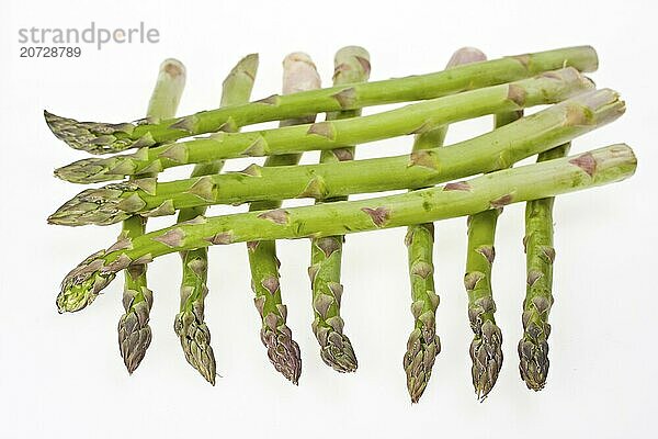 Green asparagus isolated on white background