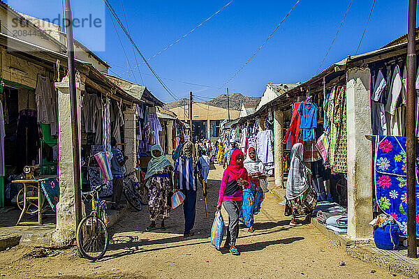 The colouful Monday market of Keren  Eritrea  Africa