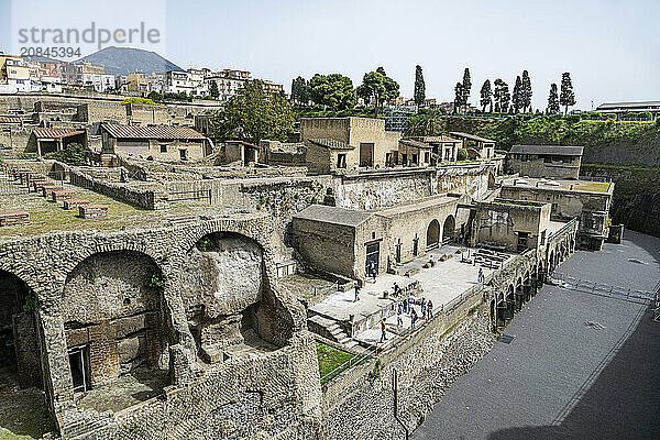 Roman town of Herculaneum  UNESCO World Heritage Site  Campania  Italy  Europe