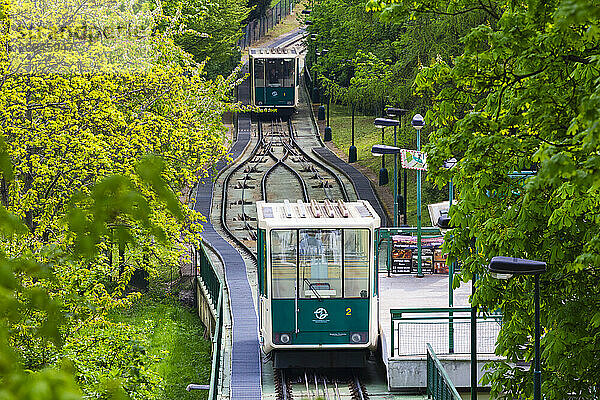 Funicular to Petrin Hill  Prague  Czechia  Europe