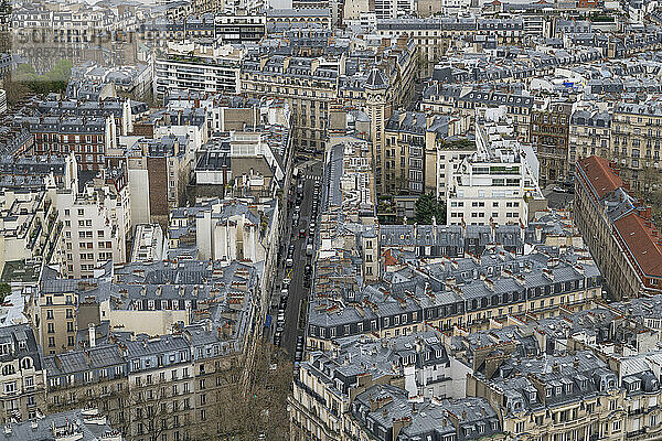 View of the city centre from the Eiffel Tower  Paris  Île-de-France  France  Europe