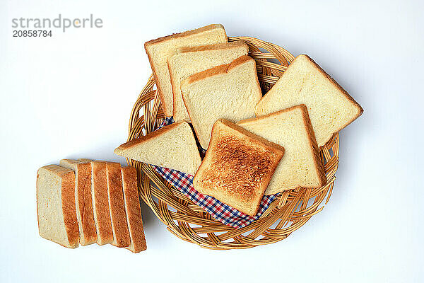 Slices of toast in baskets  toast