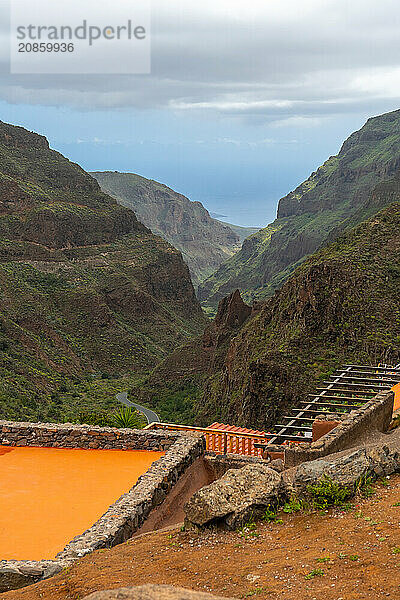 Views of the beautiful Barranco de Guayadeque in Gran Canaria  Canary Islands