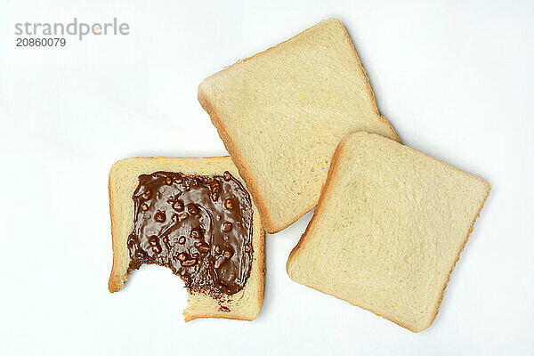 Hazelnut cream on toast  toast