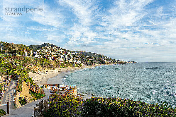 Beautiful and serene view with the ocean in the background at south Laguna Beach  California