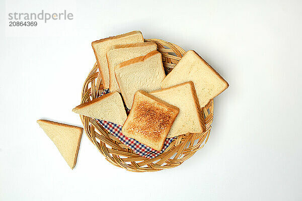 Slices of toast in baskets  toast