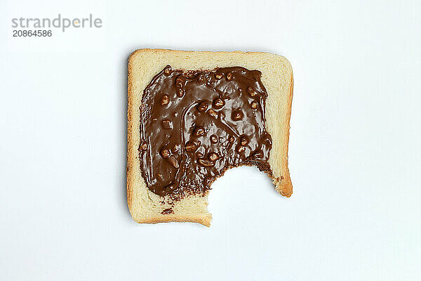 Hazelnut cream on toast  toast