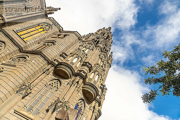 The beautiful Church of San Juan Bautista  Gothic Cathedral of Arucas  Gran Canaria  Spain  Europe