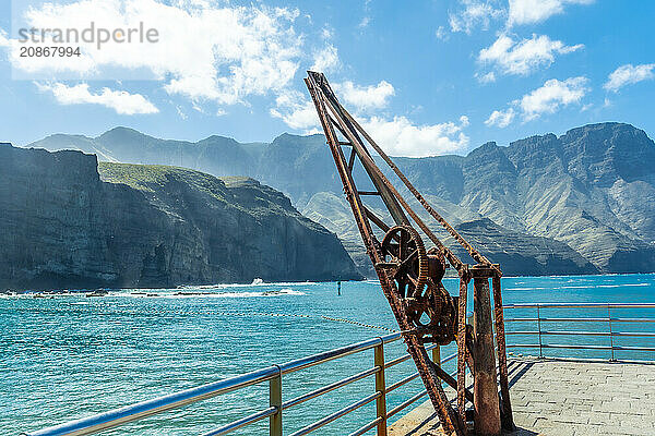 Beautiful beach of Puerto de Las Nieves in Agaete in Gran Canaria  Spain  Europe