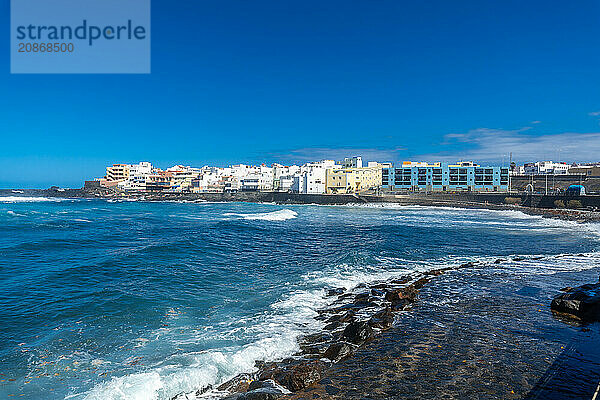 Beautiful beach in summer at Playa el Puertillo and in Gran Canaria. Spain