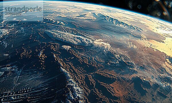 A satellite view of Earth from space  cosmos background AI generated