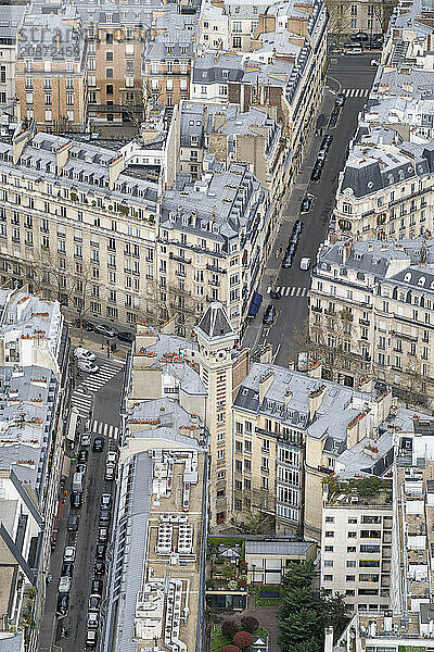 View of Belle Époque houses from the Eiffel Tower  Paris  Île-de-France  France  Europe