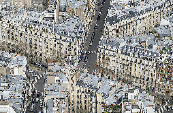 View of Belle Époque houses from the Eiffel Tower  Paris  Île-de-France  France  Europe