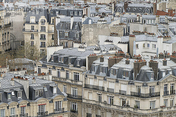 View of Belle Époque houses from the Eiffel Tower  Paris  Île-de-France  France  Europe