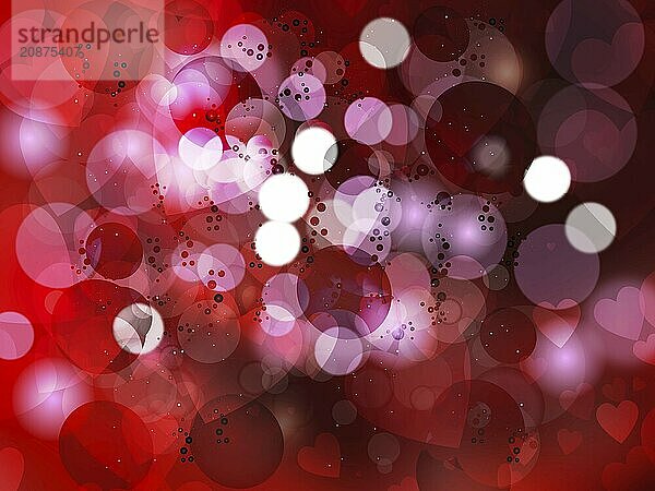 Heart blurred lights on colorfull background  Background with beautiful pink hearts  Hearts texture background