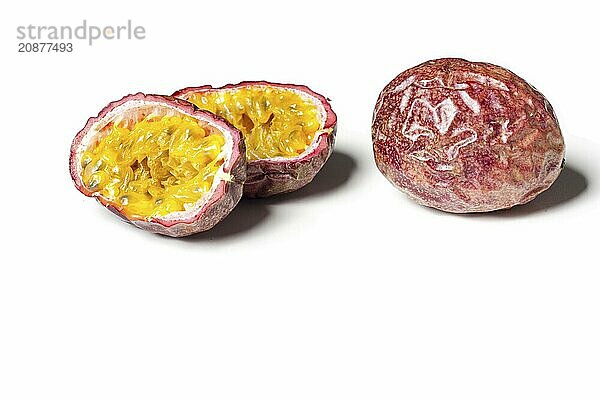 Passion fruit on a white background