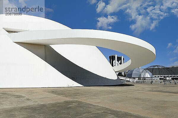 National Museum Honestino Guimaraes  designed by Oscar Niemeyer  World Heritage Site  Brasilia  Federal district  Brazil  South America